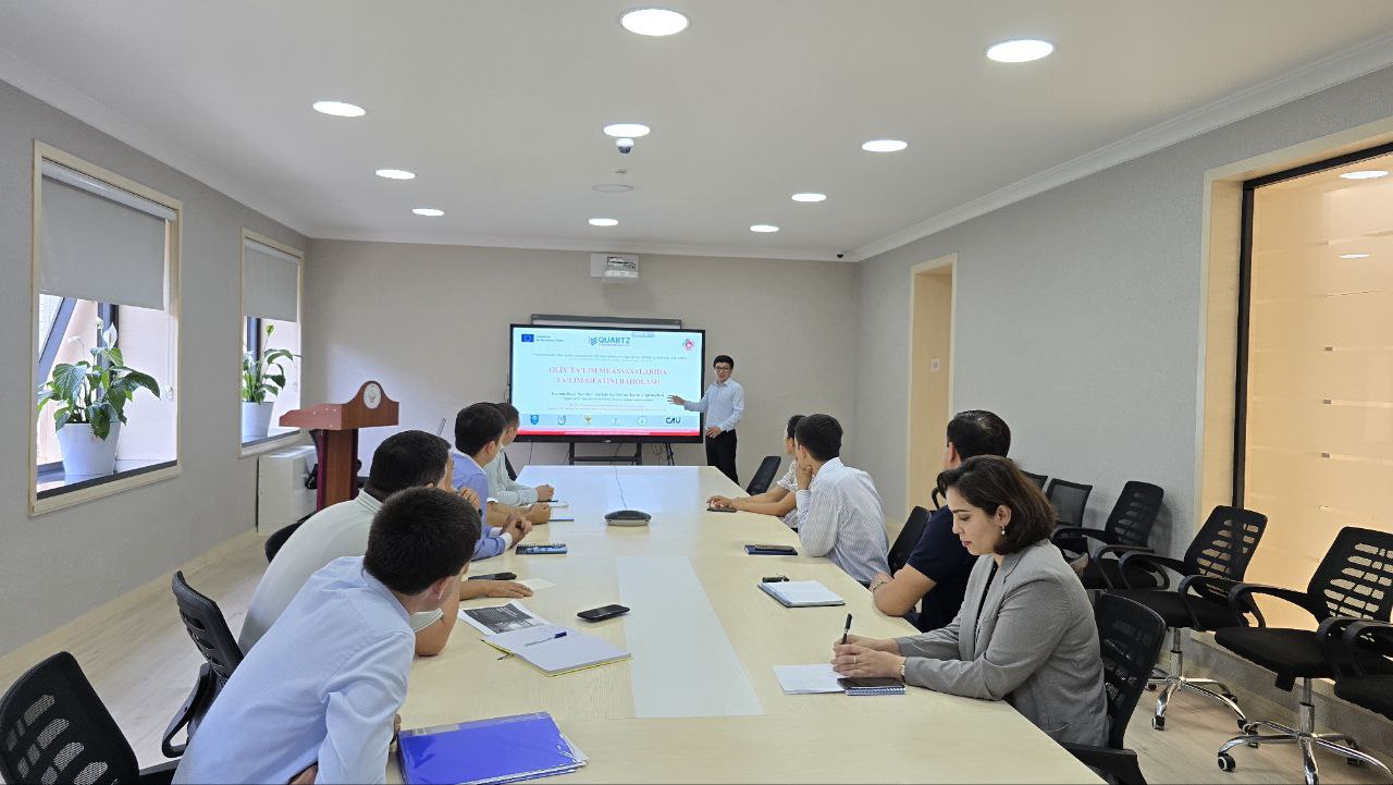 “Ipak yo‘li” xalqaro universitetida QUARTZ loyihasi doirasida sifat bo‘yicha trening o‘tkazildi.